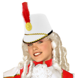 Klobouček mažoretka bílý